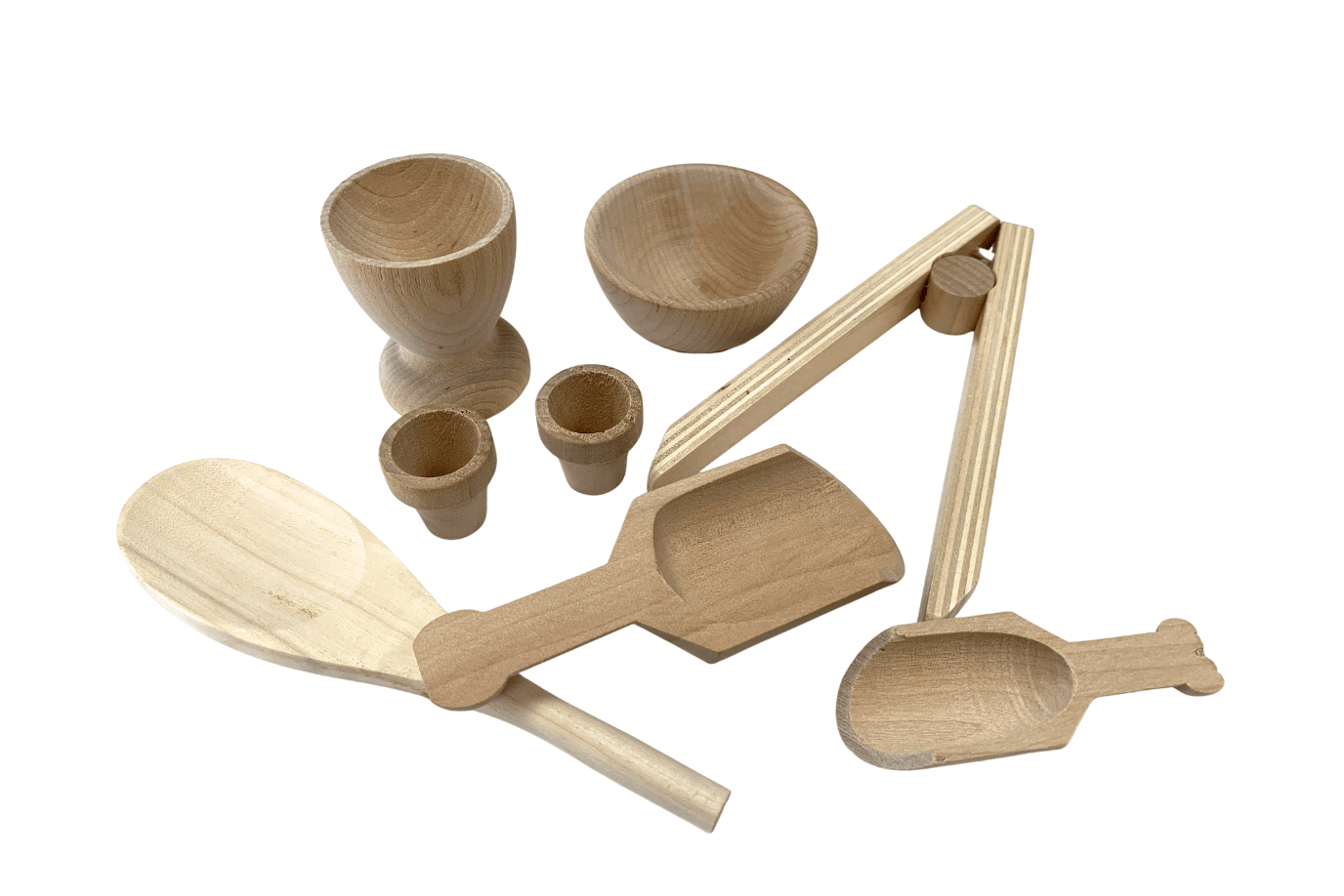 Wooden Sensory Bin Tool Set – 8-Piece Kit