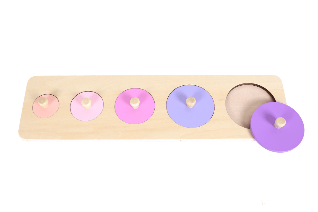 5 Circles Knob Puzzle – Wooden Peg Puzzle for Toddlers