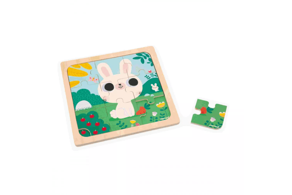 9-Piece Beginner Wooden Puzzle
