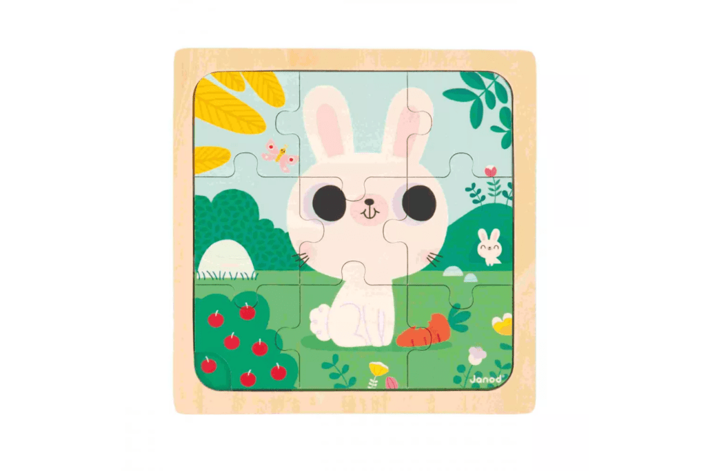 9-Piece Beginner Wooden Puzzle
