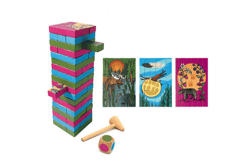 3-in-1 Wooden Block Game Set
