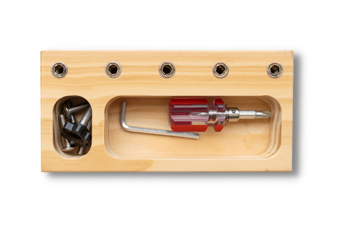 Wooden Bolt and Screw Activity Board