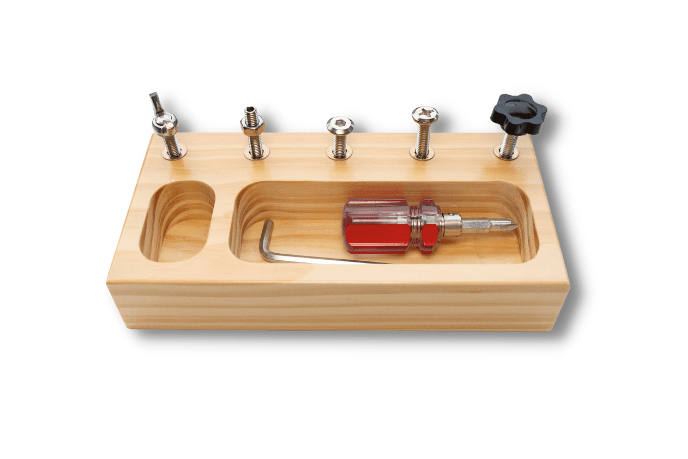 Wooden Bolt and Screw Activity Board