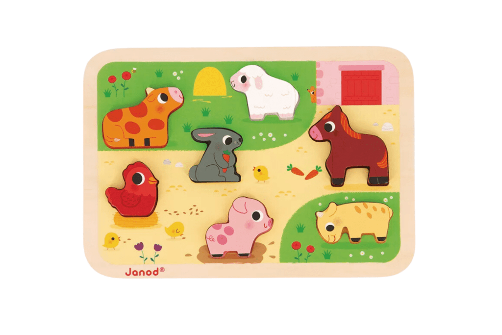 Wooden Chunky Animal Puzzle (7 Pieces)