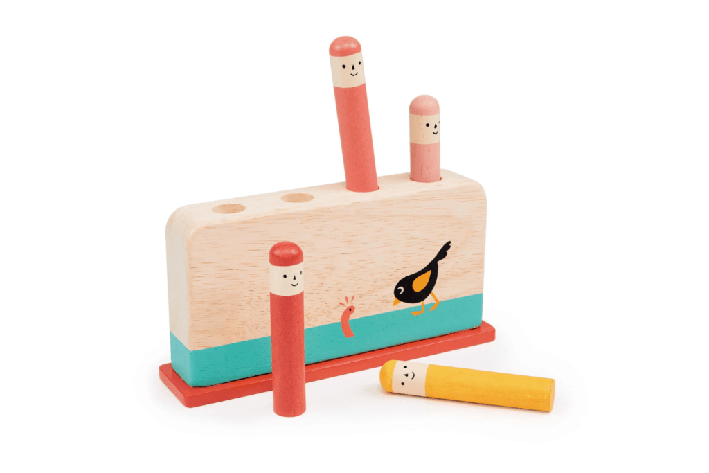 Pop-Up Worm Peg Toy