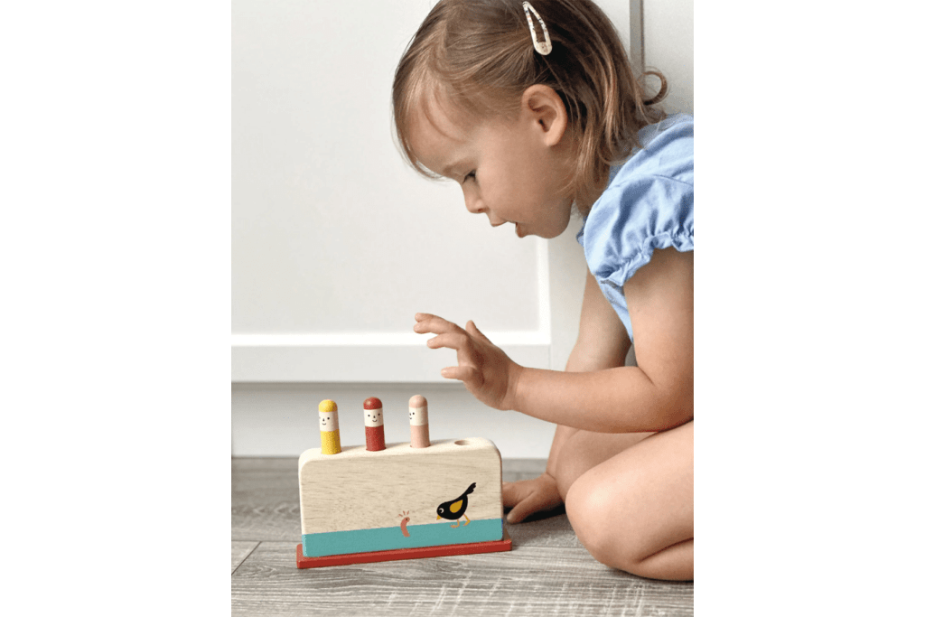 Pop-Up Worm Peg Toy