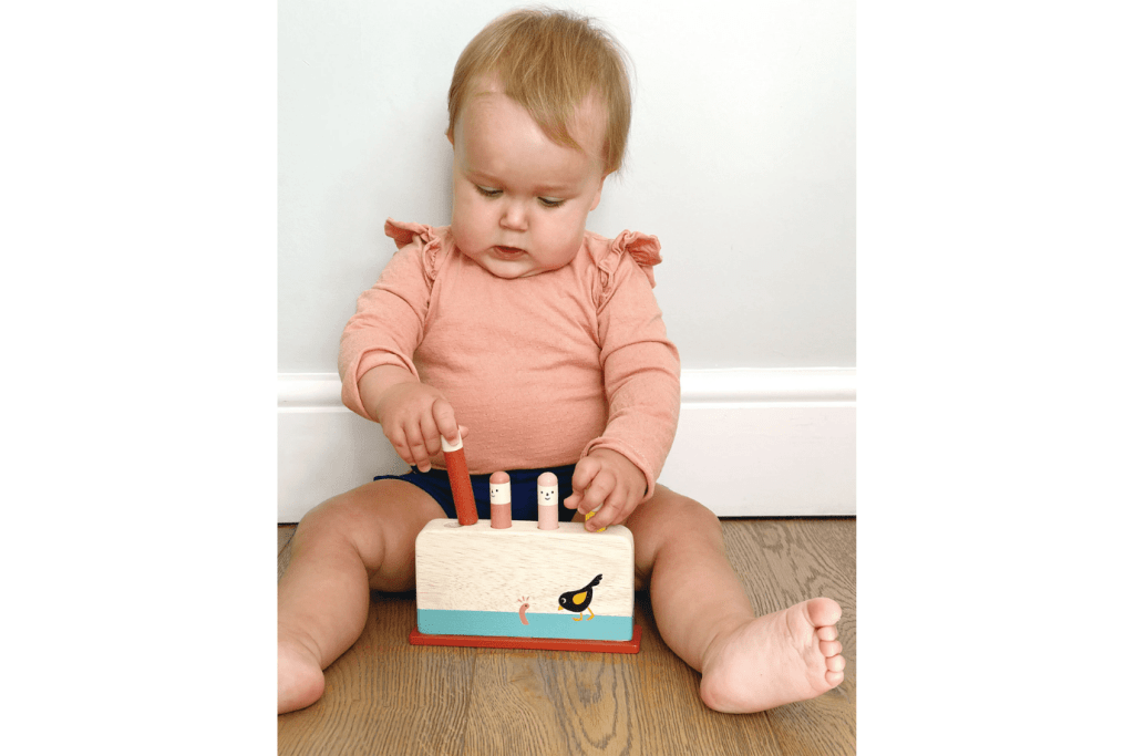 Pop-Up Worm Peg Toy