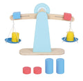 Wooden Balance Scale with Weights