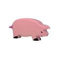 Wooden Pig Figure