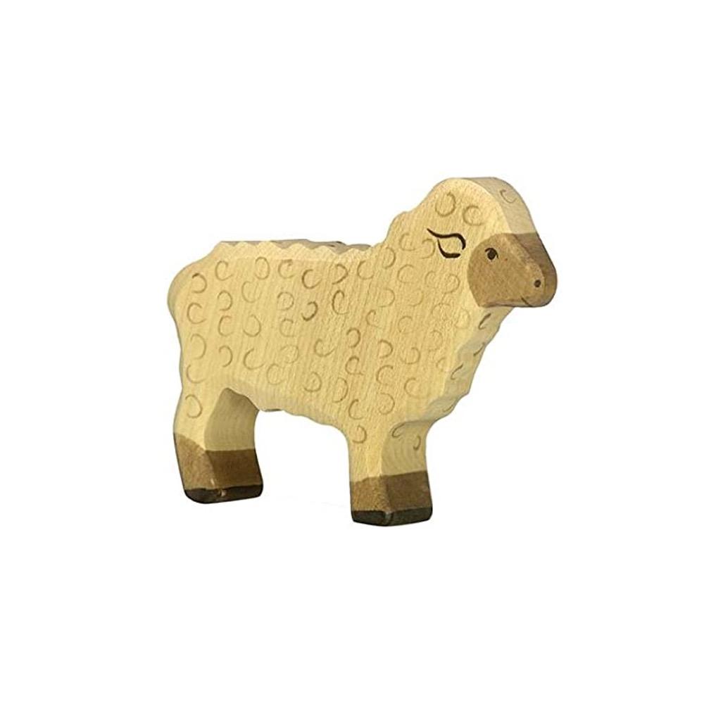 Wooden Sheep Figure