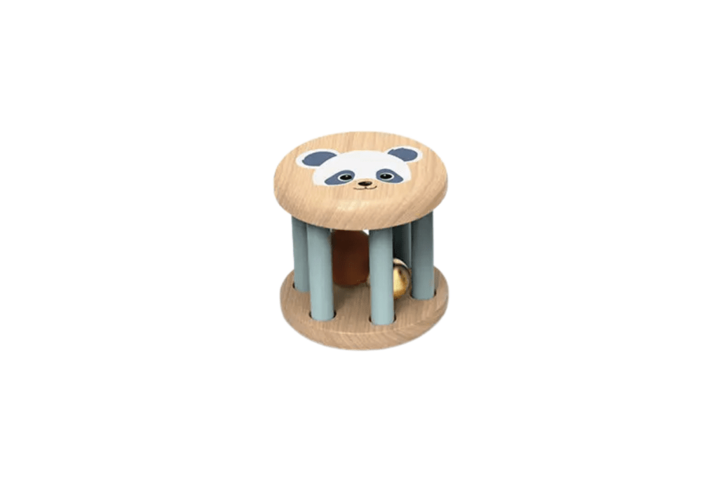 Wooden Animal Roller Rattle