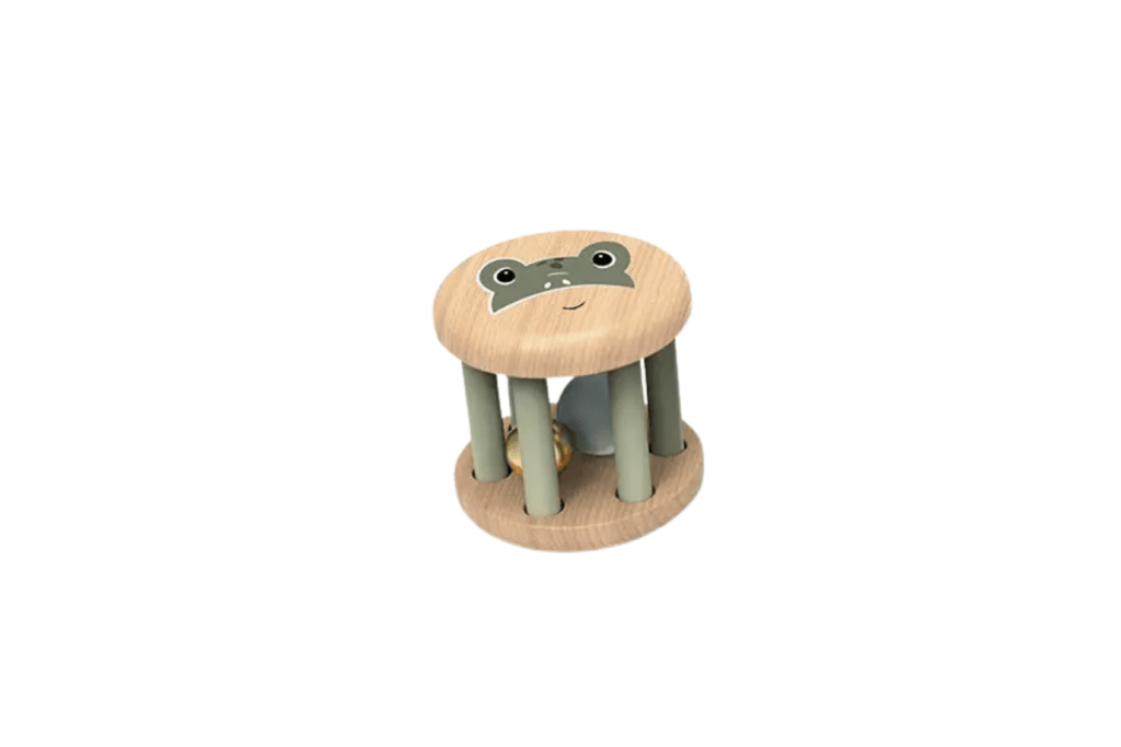 Wooden Animal Roller Rattle