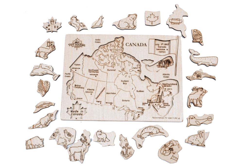Map of Canada Wooden Puzzle