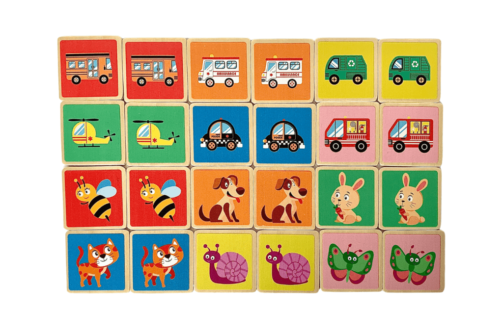 Wooden Animal Memory Matching Game