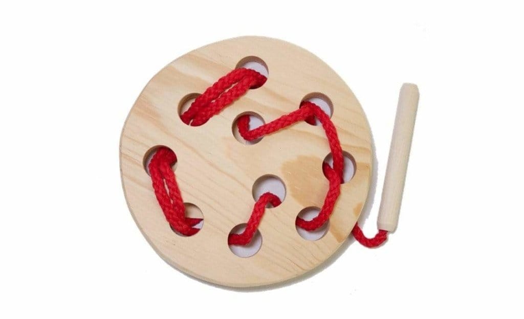 Wooden Mouse & Cheese Lacing Frame