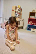 Wooden School Bus Toy with Peg People
