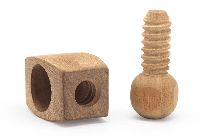 Wooden Screw Toy with Nuts