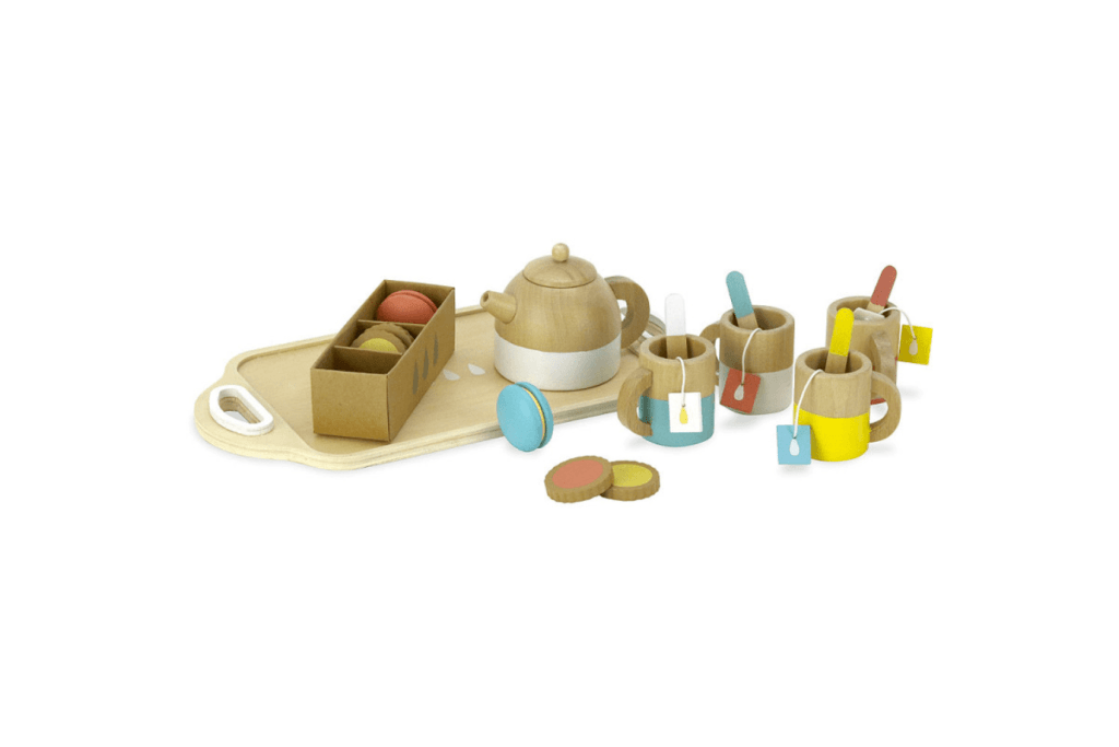 21-Piece Wooden Tea Play Set