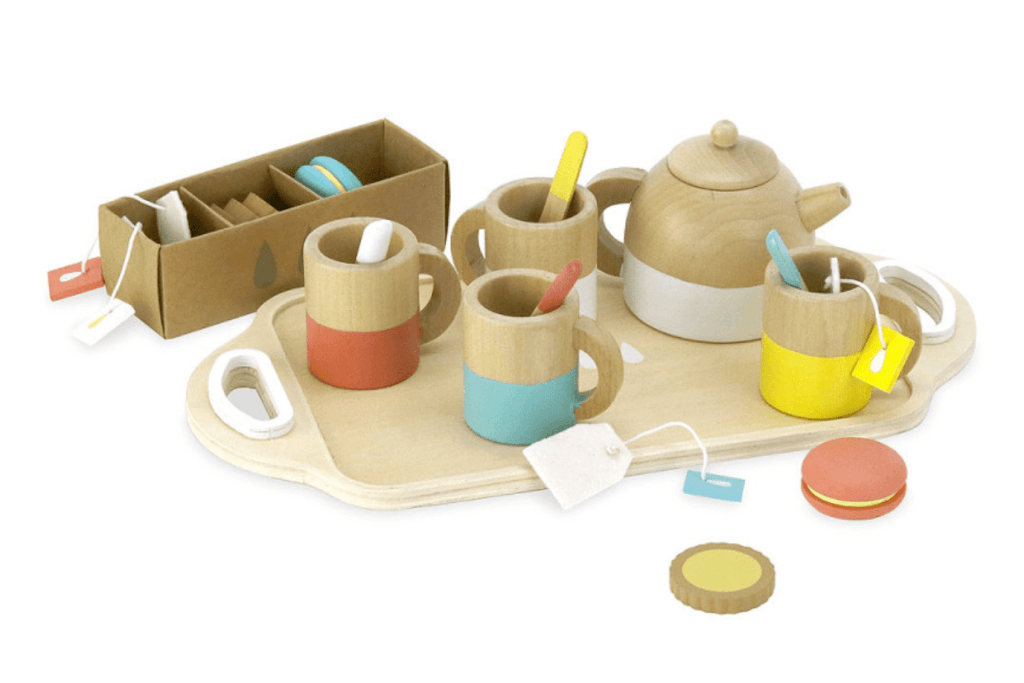 21-Piece Wooden Tea Play Set