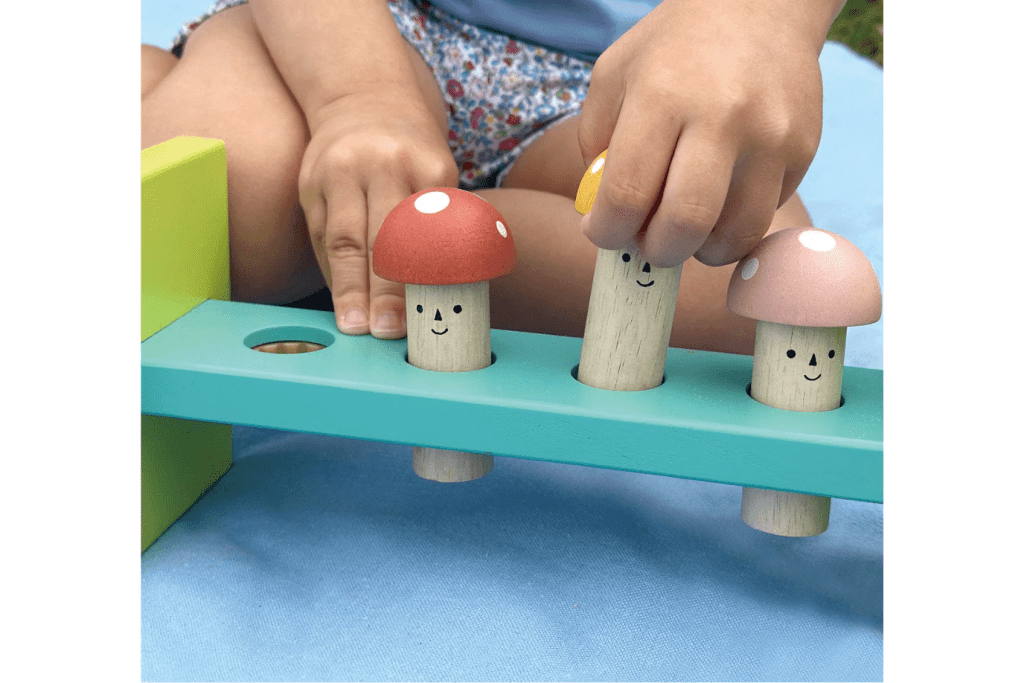 Wooden Mushroom Hammer Toy