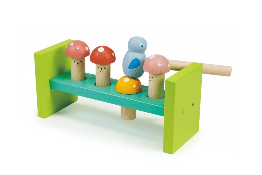 Wooden Mushroom Hammer Toy